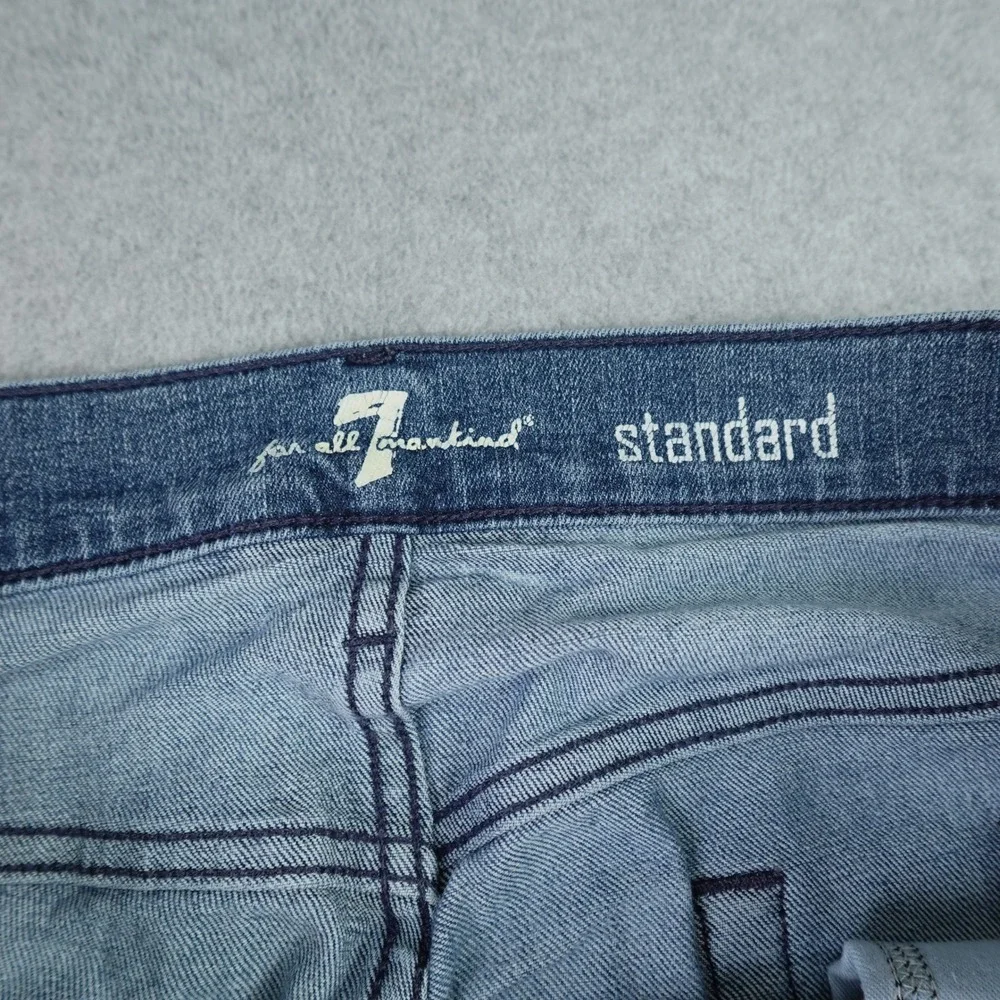 7 For All Mankind Jeans Mens 33 Blue Standard Straight Leg Button Fly Denim